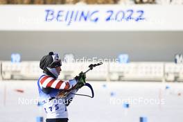 08.02.2022, Beijing, China (CHN): Jake Brown (USA) - XXIV. Olympic Winter Games Beijing 2022, Biathlon, individual men, Beijing (CHN). www.nordicfocus.com. © Manzoni/NordicFocus. Every downloaded picture is fee-liable.