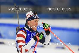 08.02.2022, Beijing, China (CHN): Leif Nordgren (USA) - XXIV. Olympic Winter Games Beijing 2022, Biathlon, individual men, Beijing (CHN). www.nordicfocus.com. © Manzoni/NordicFocus. Every downloaded picture is fee-liable.