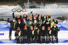 07.02.2022, Beijing, China (CHN): Denise Herrmann (GER), Vanessa Voigt (GER), Vanessa Hinz (GER), Franziska Preuss (GER), (l-r) - XXIV. Olympic Winter Games Beijing 2022, Biathlon, individual women, Beijing (CHN). www.nordicfocus.com. © Manzoni/NordicFocus. Every downloaded picture is fee-liable.