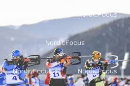 07.02.2022, Beijing, China (CHN): Dorothea Wierer (ITA), Lisa Theresa Hauser (AUT), Denise Herrmann (GER), (l-r) - XXIV. Olympic Winter Games Beijing 2022, Biathlon, individual women, Beijing (CHN). www.nordicfocus.com. © Manzoni/NordicFocus. Every downloaded picture is fee-liable.