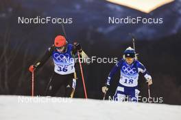 07.02.2022, Beijing, China (CHN): Vanessa Voigt (GER), Mari Eder (FIN), (l-r) - XXIV. Olympic Winter Games Beijing 2022, Biathlon, individual women, Beijing (CHN). www.nordicfocus.com. © Manzoni/NordicFocus. Every downloaded picture is fee-liable.
