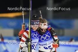 07.02.2022, Beijing, China (CHN): Joanne Reid (USA), Emily Dickson (CAN), (l-r) - XXIV. Olympic Winter Games Beijing 2022, Biathlon, individual women, Beijing (CHN). www.nordicfocus.com. © Manzoni/NordicFocus. Every downloaded picture is fee-liable.