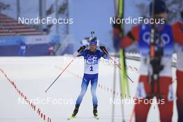 18.02.2022, Beijing, China (CHN): Quentin Fillon Maillet (FRA) - XXIV. Olympic Winter Games Beijing 2022, Biathlon, mass men, Beijing (CHN). www.nordicfocus.com. © Manzoni/NordicFocus. Every downloaded picture is fee-liable.