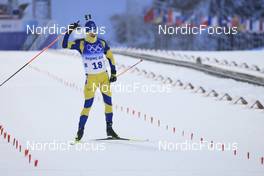 18.02.2022, Beijing, China (CHN): Martin Ponsiluoma (SWE) - XXIV. Olympic Winter Games Beijing 2022, Biathlon, mass men, Beijing (CHN). www.nordicfocus.com. © Manzoni/NordicFocus. Every downloaded picture is fee-liable.