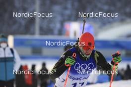 18.02.2022, Beijing, China (CHN): Roman Rees (GER) - XXIV. Olympic Winter Games Beijing 2022, Biathlon, mass men, Beijing (CHN). www.nordicfocus.com. © Manzoni/NordicFocus. Every downloaded picture is fee-liable.
