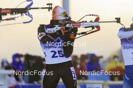 18.02.2022, Beijing, China (CHN): Christian Gow (CAN) - XXIV. Olympic Winter Games Beijing 2022, Biathlon, mass men, Beijing (CHN). www.nordicfocus.com. © Manzoni/NordicFocus. Every downloaded picture is fee-liable.