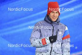 14.02.2022, Beijing, China (CHN): Eduard Latypov (ROC) - XXIV. Olympic Winter Games Beijing 2022, Biathlon, medals, Beijing (CHN). www.nordicfocus.com. © Manzoni/NordicFocus. Every downloaded picture is fee-liable.