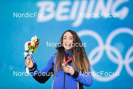 12.02.2022, Beijing, China (CHN): Dorothea Wierer (ITA) - XXIV. Olympic Winter Games Beijing 2022, Biathlon, medals, Beijing (CHN). www.nordicfocus.com. © Modica/NordicFocus. Every downloaded picture is fee-liable.