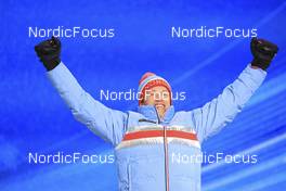 14.02.2022, Beijing, China (CHN): Tarjei Boe (NOR) - XXIV. Olympic Winter Games Beijing 2022, Biathlon, medals, Beijing (CHN). www.nordicfocus.com. © Manzoni/NordicFocus. Every downloaded picture is fee-liable.