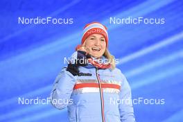 19.02.2022, Beijing, China (CHN): Marte Olsbu Roeiseland (NOR) - XXIV. Olympic Winter Games Beijing 2022, Biathlon, medals, Beijing (CHN). www.nordicfocus.com. © Manzoni/NordicFocus. Every downloaded picture is fee-liable.