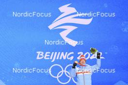 19.02.2022, Beijing, China (CHN): Johannes Thingnes Boe (NOR) - XXIV. Olympic Winter Games Beijing 2022, Biathlon, medals, Beijing (CHN). www.nordicfocus.com. © Manzoni/NordicFocus. Every downloaded picture is fee-liable.