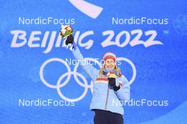 14.02.2022, Beijing, China (CHN): Marte Olsbu Roeiseland (NOR) - XXIV. Olympic Winter Games Beijing 2022, Biathlon, medals, Beijing (CHN). www.nordicfocus.com. © Manzoni/NordicFocus. Every downloaded picture is fee-liable.