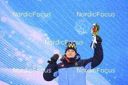 19.02.2022, Beijing, China (CHN): Martin Ponsiluoma (SWE) - XXIV. Olympic Winter Games Beijing 2022, Biathlon, medals, Beijing (CHN). www.nordicfocus.com. © Manzoni/NordicFocus. Every downloaded picture is fee-liable.