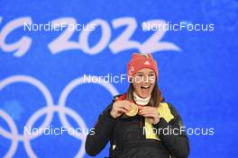 08.02.2022, Beijing, China (CHN): Denise Herrmann (GER) - XXIV. Olympic Winter Games Beijing 2022, Biathlon, medals, Beijing (CHN). www.nordicfocus.com. © Manzoni/NordicFocus. Every downloaded picture is fee-liable.