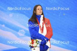 08.02.2022, Beijing, China (CHN): Anais Chevalier-Bouchet (FRA) - XXIV. Olympic Winter Games Beijing 2022, Biathlon, medals, Beijing (CHN). www.nordicfocus.com. © Manzoni/NordicFocus. Every downloaded picture is fee-liable.