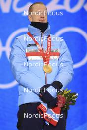 06.02.2022, Beijing, China (CHN): Johannes Thingnes Boe (NOR) - XXIV. Olympic Winter Games Beijing 2022, Biathlon, medals, Beijing (CHN). www.nordicfocus.com. © Manzoni/NordicFocus. Every downloaded picture is fee-liable.