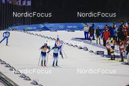 05.02.2022, Beijing, China (CHN): Emilien Jacquelin (FRA), Julia Simon (FRA), (l-r) - XXIV. Olympic Winter Games Beijing 2022, Biathlon, mixed relay, Beijing (CHN). www.nordicfocus.com. © Manzoni/NordicFocus. Every downloaded picture is fee-liable.