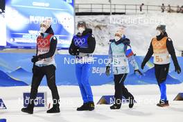 05.02.2022, Beijing, China (CHN): Uliana Nigmatullina (ROC), Eduard Latypov (ROC), Kristina Reztsova (ROC), Alexander Loginov (ROC), (l-r) - XXIV. Olympic Winter Games Beijing 2022, Biathlon, mixed relay, Beijing (CHN). www.nordicfocus.com. © Manzoni/NordicFocus. Every downloaded picture is fee-liable.