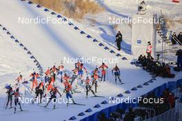 05.02.2022, Beijing, China (CHN): Event Feature: The field leaves the stadium - XXIV. Olympic Winter Games Beijing 2022, Biathlon, mixed relay, Beijing (CHN). www.nordicfocus.com. © Manzoni/NordicFocus. Every downloaded picture is fee-liable.