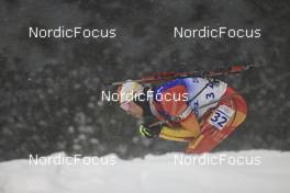 13.02.2022, Beijing, China (CHN): Fangming Cheng (CHN) - XXIV. Olympic Winter Games Beijing 2022, Biathlon, pursuit men, Beijing (CHN). www.nordicfocus.com. © Manzoni/NordicFocus. Every downloaded picture is fee-liable.