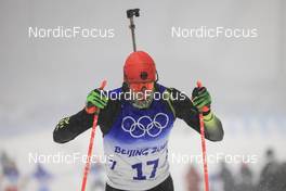 13.02.2022, Beijing, China (CHN): Roman Rees (GER) - XXIV. Olympic Winter Games Beijing 2022, Biathlon, pursuit men, Beijing (CHN). www.nordicfocus.com. © Manzoni/NordicFocus. Every downloaded picture is fee-liable.