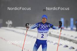 13.02.2022, Beijing, China (CHN): Quentin Fillon Maillet (FRA) - XXIV. Olympic Winter Games Beijing 2022, Biathlon, pursuit men, Beijing (CHN). www.nordicfocus.com. © Manzoni/NordicFocus. Every downloaded picture is fee-liable.