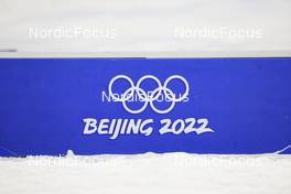 13.02.2022, Beijing, China (CHN): Event Feature: The Beijing Logo - XXIV. Olympic Winter Games Beijing 2022, Biathlon, pursuit women, Beijing (CHN). www.nordicfocus.com. © Manzoni/NordicFocus. Every downloaded picture is fee-liable.