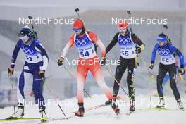 13.02.2022, Beijing, China (CHN): Amy Baserga (SUI), Vanessa Hinz (GER), (l-r) - XXIV. Olympic Winter Games Beijing 2022, Biathlon, pursuit women, Beijing (CHN). www.nordicfocus.com. © Manzoni/NordicFocus. Every downloaded picture is fee-liable.