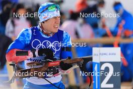 15.02.2022, Beijing, China (CHN): Eduard Latypov (ROC) - XXIV. Olympic Winter Games Beijing 2022, Biathlon, relay men, Beijing (CHN). www.nordicfocus.com. © Manzoni/NordicFocus. Every downloaded picture is fee-liable.