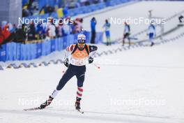 15.02.2022, Beijing, China (CHN): Paul Schommer (USA) - XXIV. Olympic Winter Games Beijing 2022, Biathlon, relay men, Beijing (CHN). www.nordicfocus.com. © Manzoni/NordicFocus. Every downloaded picture is fee-liable.