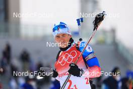 15.02.2022, Beijing, China (CHN): Said Karimulla Khalili (ROC) - XXIV. Olympic Winter Games Beijing 2022, Biathlon, relay men, Beijing (CHN). www.nordicfocus.com. © Manzoni/NordicFocus. Every downloaded picture is fee-liable.