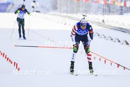 15.02.2022, Beijing, China (CHN): Leif Nordgren (USA) - XXIV. Olympic Winter Games Beijing 2022, Biathlon, relay men, Beijing (CHN). www.nordicfocus.com. © Manzoni/NordicFocus. Every downloaded picture is fee-liable.