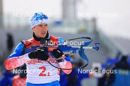 15.02.2022, Beijing, China (CHN): Said Karimulla Khalili (ROC) - XXIV. Olympic Winter Games Beijing 2022, Biathlon, relay men, Beijing (CHN). www.nordicfocus.com. © Manzoni/NordicFocus. Every downloaded picture is fee-liable.