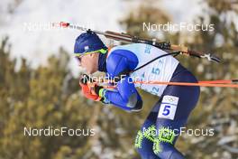 15.02.2022, Beijing, China (CHN): Dzmitry Lazouski (BLR) - XXIV. Olympic Winter Games Beijing 2022, Biathlon, relay men, Beijing (CHN). www.nordicfocus.com. © Manzoni/NordicFocus. Every downloaded picture is fee-liable.