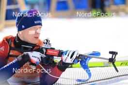 15.02.2022, Beijing, China (CHN): Johannes Thingnes Boe (NOR) - XXIV. Olympic Winter Games Beijing 2022, Biathlon, relay men, Beijing (CHN). www.nordicfocus.com. © Manzoni/NordicFocus. Every downloaded picture is fee-liable.