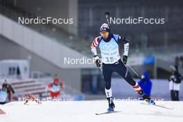 15.02.2022, Beijing, China (CHN): Jake Brown (USA) - XXIV. Olympic Winter Games Beijing 2022, Biathlon, relay men, Beijing (CHN). www.nordicfocus.com. © Manzoni/NordicFocus. Every downloaded picture is fee-liable.