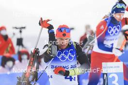 15.02.2022, Beijing, China (CHN): Philipp Nawrath (GER) - XXIV. Olympic Winter Games Beijing 2022, Biathlon, relay men, Beijing (CHN). www.nordicfocus.com. © Manzoni/NordicFocus. Every downloaded picture is fee-liable.
