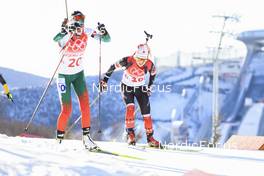 16.02.2022, Beijing, China (CHN): Milena Todorova (BUL), Emma Lunder (CAN), (l-r) - XXIV. Olympic Winter Games Beijing 2022, Biathlon, relay women, Beijing (CHN). www.nordicfocus.com. © Manzoni/NordicFocus. Every downloaded picture is fee-liable.