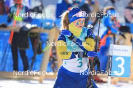 16.02.2022, Beijing, China (CHN): Mona Brorsson (SWE) - XXIV. Olympic Winter Games Beijing 2022, Biathlon, relay women, Beijing (CHN). www.nordicfocus.com. © Manzoni/NordicFocus. Every downloaded picture is fee-liable.