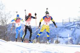 16.02.2022, Beijing, China (CHN): Lisa Vittozzi (ITA), Vanessa Voigt (GER), Linn Persson (SWE), (l-r) - XXIV. Olympic Winter Games Beijing 2022, Biathlon, relay women, Beijing (CHN). www.nordicfocus.com. © Manzoni/NordicFocus. Every downloaded picture is fee-liable.