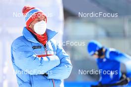16.02.2022, Beijing, China (CHN): Patrick Oberegger (ITA) coach Team Norway - XXIV. Olympic Winter Games Beijing 2022, Biathlon, relay women, Beijing (CHN). www.nordicfocus.com. © Manzoni/NordicFocus. Every downloaded picture is fee-liable.