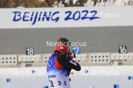 12.02.2022, Beijing, China (CHN): Scott Gow (CAN) - XXIV. Olympic Winter Games Beijing 2022, Biathlon, sprint men, Beijing (CHN). www.nordicfocus.com. © Manzoni/NordicFocus. Every downloaded picture is fee-liable.