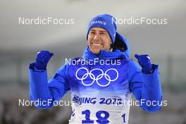 12.02.2022, Beijing, China (CHN): Quentin Fillon Maillet (FRA) - XXIV. Olympic Winter Games Beijing 2022, Biathlon, sprint men, Beijing (CHN). www.nordicfocus.com. © Manzoni/NordicFocus. Every downloaded picture is fee-liable.