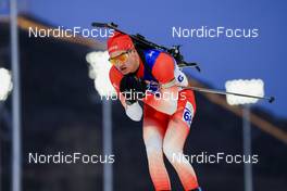 12.02.2022, Beijing, China (CHN): Niklas Hartweg (SUI) - XXIV. Olympic Winter Games Beijing 2022, Biathlon, sprint men, Beijing (CHN). www.nordicfocus.com. © Manzoni/NordicFocus. Every downloaded picture is fee-liable.