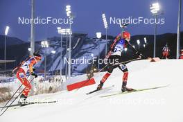 11.02.2022, Beijing, China (CHN): Yuanmeng Chu (CHN), Emma Lunder (CAN), (l-r) - XXIV. Olympic Winter Games Beijing 2022, Biathlon, sprint women, Beijing (CHN). www.nordicfocus.com. © Manzoni/NordicFocus. Every downloaded picture is fee-liable.