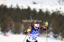 11.02.2022, Beijing, China (CHN): Megan Bankes (CAN) - XXIV. Olympic Winter Games Beijing 2022, Biathlon, sprint women, Beijing (CHN). www.nordicfocus.com. © Manzoni/NordicFocus. Every downloaded picture is fee-liable.