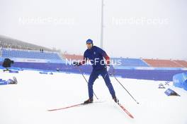17.02.2022, Beijing, China (CHN): Sturla Holm Laegreid (NOR) - XXIV. Olympic Winter Games Beijing 2022, Biathlon, training, Beijing (CHN). www.nordicfocus.com. © Manzoni/NordicFocus. Every downloaded picture is fee-liable.