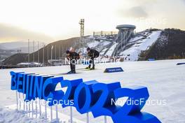 10.02.2022, Beijing, China (CHN): Heikki Laitinen (FIN), Olli Hiidensalo (FIN), (l-r) - XXIV. Olympic Winter Games Beijing 2022, Biathlon, training, Beijing (CHN). www.nordicfocus.com. © Manzoni/NordicFocus. Every downloaded picture is fee-liable.