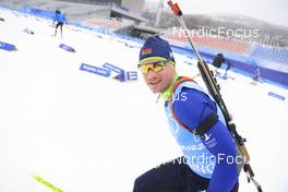 17.02.2022, Beijing, China (CHN): Dzmitry Lazouski (BLR) - XXIV. Olympic Winter Games Beijing 2022, Biathlon, training, Beijing (CHN). www.nordicfocus.com. © Manzoni/NordicFocus. Every downloaded picture is fee-liable.