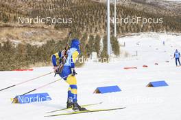 12.02.2022, Beijing, China (CHN): Malte Stefansson (SWE) - XXIV. Olympic Winter Games Beijing 2022, Biathlon, training, Beijing (CHN). www.nordicfocus.com. © Manzoni/NordicFocus. Every downloaded picture is fee-liable.
